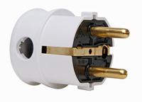 Kopp stekker kunststof RA IP20 haaks arctic wit - thumbnail