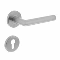 Intersteel Deurkruk Jura hoek 90° op rozet met profielcilinderrozetten EN1906/4 - RVS - thumbnail