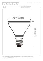 Lucide G45 - Led lamp - Ø 4,3 cm - LED 3 StepDim - E14 - 1x5W 2700K - Zwart - thumbnail