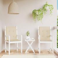 VidaXL Tuinstoelkussens lage rug 2 st 100x50x3 cm oxford stof beige - thumbnail