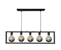 Freelight Hanglamp Distesa 5 lichts L 120 cm zwart - thumbnail
