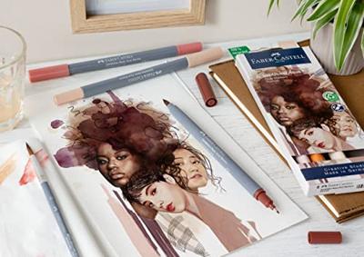 Faber Castell Duo aquarelmarker Goldfaber - etui 6 stuks Portrait Faber Castell Duo aquarelmarker Goldfaber - etui 6 stuks Portrait