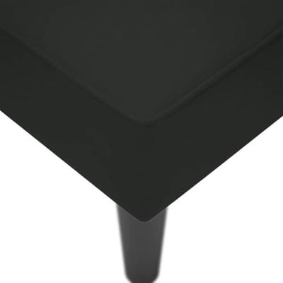 Chaise longue met rechterarmleuning fluweel zwart