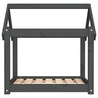 Hondenmand 71x55x70 cm massief grenenhout grijs - thumbnail