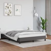 Bedframe kunstleer grijs 140x190 cm - thumbnail