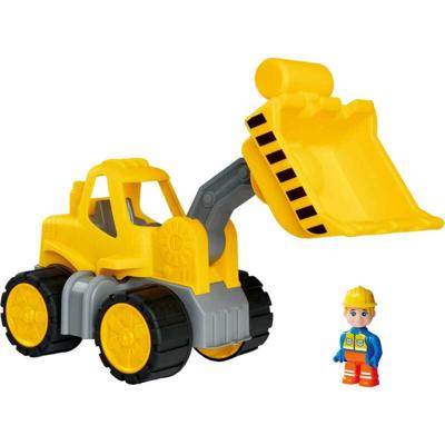 Big power worker midi wiellader shovel met figuur
