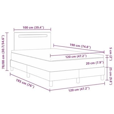 Bedframe met matras met matras Wit 120 x 190 cm Kunstleer