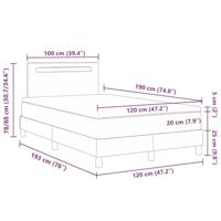 Bedframe met matras met matras Wit 120 x 190 cm Kunstleer - thumbnail