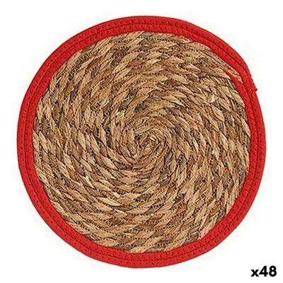 Placemat Gift Decor Rood Natuurlijk Natuurlijke Vezel 30 x 1 x 30 cm (48 Stuks)