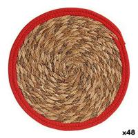 Placemat Natuurlijk Rood Natuurlijke Vezel (30 x 1 x 30 cm) (48 Stuks) - thumbnail