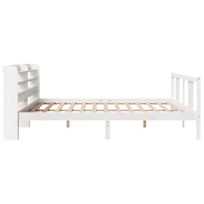 Bedframe met hoofdeinde zonder matras 200x200 cm wit