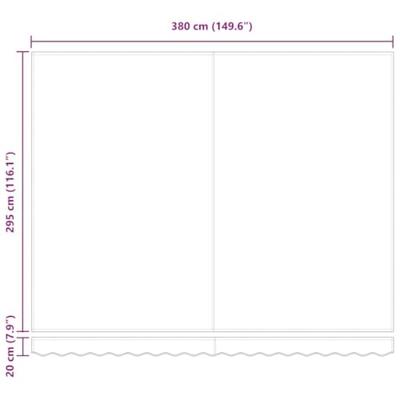 Luifel handmatig uittrekbaar met LED 400x300 cm bordeauxrood