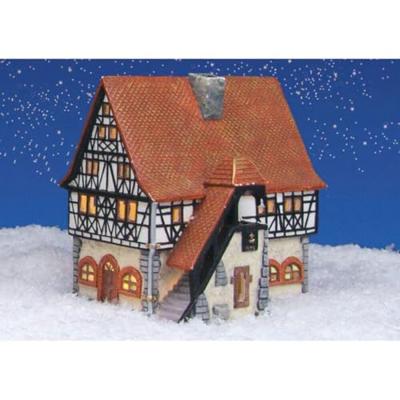 Wurm Lichthaus Rathaus Schifferstadt van porselein, Kleurrijk (B/H/D) 12x16x16cm Wurm Lichthaus Rathaus Schifferstadt van porselein, Kleurrijk (B/H/D) 12x16x16cm