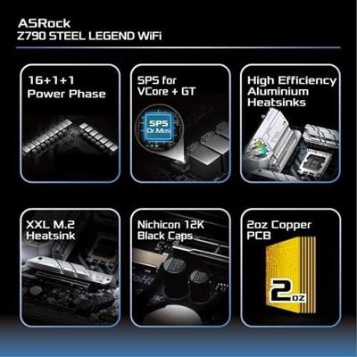 Moederbord ASRock Z790 Steel Legend WiFi LGA 1700 INTEL Z790 - thumbnail