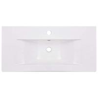 Inbouwwastafel 81x39,5x18,5 cm keramiek wit - thumbnail