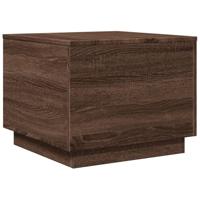 Salontafel met LED-verlichting 50x50x40 cm bruin eikenkleur - thumbnail