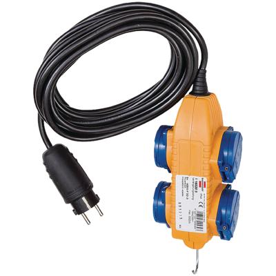 Brennenstuhl Bouwplaatsen-kabel IP54 met contactdozenblok 5m zwart H07RN-F 3G1,5 - 1169200010 Brennenstuhl Bouwplaatsen-kabel IP54 met contactdozenblok 5m zwart H07RN-F 3G1,5 - 1169200010