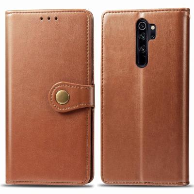 Voor Xiaomi Redmi Note 8 Pro retro effen kleur lederen gesp telefoon geval met Lanyard & fotolijstjes & kaartsleuf & portemonnee & stand functie (brui Voor Xiaomi Redmi Note 8 Pro retro effen kleur lederen gesp telefoon geval met Lanyard & fotolijstjes & kaartsleuf & portemonnee & stand functie (brui