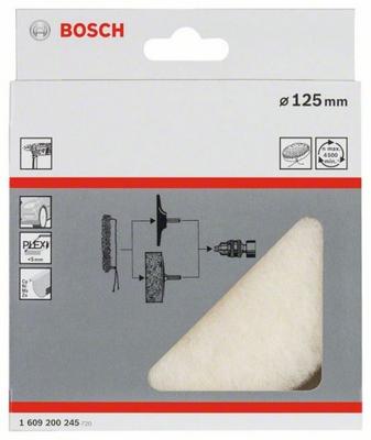 Bosch Accessories 1609200245 Lamswollen schijf, 125 mm Diameter 125 mm 1 stuk(s) Bosch Accessories 1609200245 Lamswollen schijf, 125 mm Diameter 125 mm 1 stuk(s)