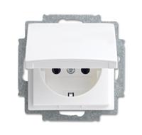 Busch-Jaeger 20 EUK-914 Wandcontactdoos met randaarde en klapdeksel Inzetstuk Busch-balance SI Alpine-wit 1 stuk(s) - thumbnail