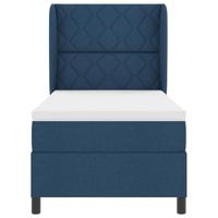 Boxspringbed met matras stof blauw 100x200 cm - thumbnail