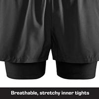 Craft 1908764 Adv Essence 2In1 Str. Shorts M - Black - XL - thumbnail