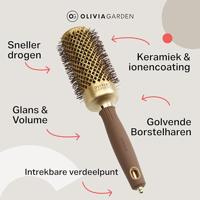 Olivia Garden Wavy Bristles Gold&Brown Brush Ø45mm - thumbnail