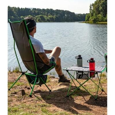 Highlander Ayr lichtgewicht campingstoel lang - Groen