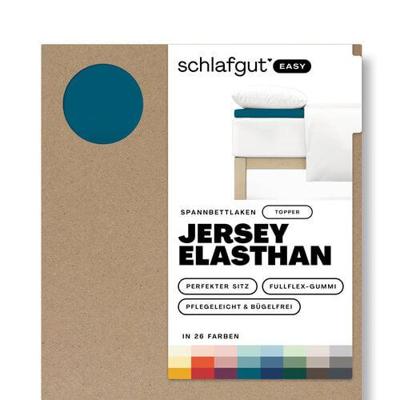 Schlafgut Schlafgut EASY Jersey Elasthan Topper Hoeslaken XL - 180x200 - 200x220 530 Petrol Deep