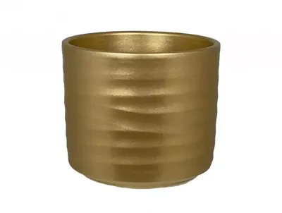 HS Potterie Berlin bloempot keramiek 16.5x14.5cm goud