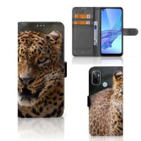 OPPO A53 | OPPO A53s | Telefoonhoesje | Met pasjeshouder | Luipaard - thumbnail