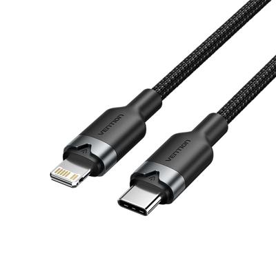 Kabel USB naar Lightning Vention 3A CABLECABL Zwart Aluminium