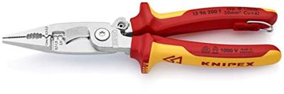 Knipex Elektro installatietang geïsoleerd | Meercomponenten-omhullingen | VDE-gekeurd | Geïntegreerde openingsveer - 13 96 200 T BK Knipex Elektro installatietang geïsoleerd | Meercomponenten-omhullingen | VDE-gekeurd | Geïntegreerde openingsveer - 13 96 200 T BK