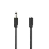 Nedis CAGP22050BK30 Stereo-audiokabel 3,5 Mm Male - 3,5 Mm Female 3,0 M Zwart - thumbnail