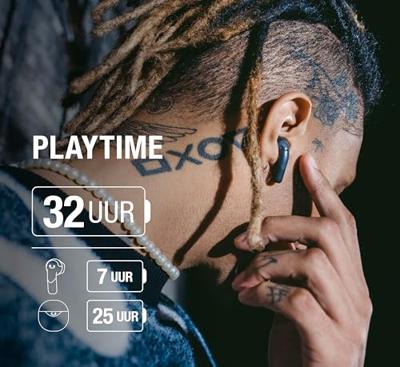 Fresh 'n Rebel Twins Blaze Bluetooth Oordopjes In Ear met Wind Noise Cancelling, Draadloze Oortjes met Bluetooth 5.3, met ENC-microfoon, IPX4 spatwaterdicht, 32 uur speeltijd (Wit)