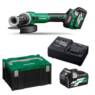 Hikoki G3615DVEWQZ Accu haakse slijpmachine | 36V | 150 mm | 2 x 2.5 Ah accu's en lader | In HSC III koffer G3615DVEWQZ