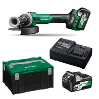 Hikoki G3615DVEWQZ Accu haakse slijpmachine | 36V | 150 mm | 2 x 2.5 Ah accu's en lader | In HSC III koffer G3615DVEWQZ - thumbnail