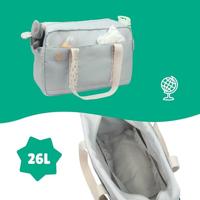 Badabulle Bowling luiertas - Grote capaciteit 20L - Inclusief aankleedkussen en kinderwagenbevestigingen, Grijs - thumbnail
