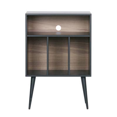WOOOD James kast Zwart/Walnoot