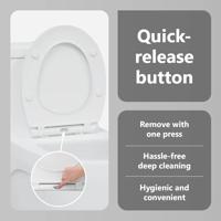 VidaXL Toiletzitting wit 47 x 37,5 x 3,8 cm duroplast - thumbnail