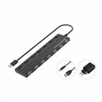 Conceptronic HUBBIES08BP HUBBIES08BP USB-hub 7 poorten USB-A USB 2.0 480 MBit/s Zwart - thumbnail
