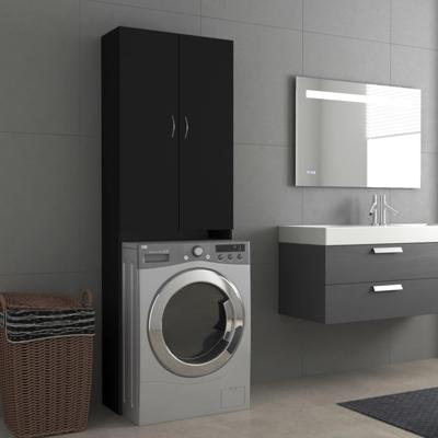 VidaXL Wasmachinekast 64x25,5x190 cm zwart VidaXL Wasmachinekast 64x25,5x190 cm zwart