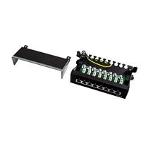 LogiLink NP0017B 8 poorten Patchpaneel CAT 6 1 HE - thumbnail