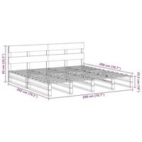 Bedframe zonder matras massief grenenhout 200x200 cm - thumbnail