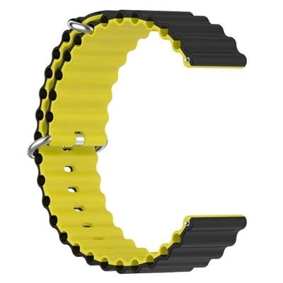 Ocean Style bandje - Zwart / geel - Garmin Vivoactive 6 / Vivoactive 5 / Vivoactive 3 Ocean Style bandje - Zwart / geel - Garmin Vivoactive 6 / Vivoactive 5 / Vivoactive 3