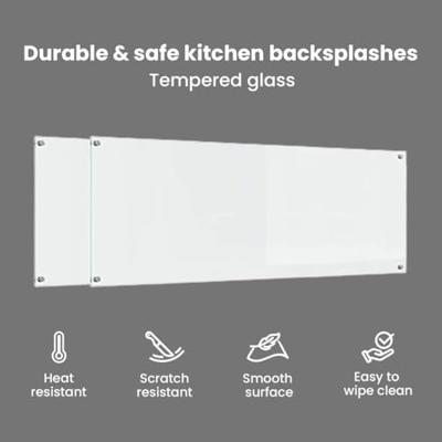 VidaXL Keuken spatscherm 2 pcs doorzichtig 110 x 40 cm gehard glas VidaXL Keuken spatscherm 2 pcs doorzichtig 110 x 40 cm gehard glas