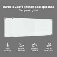 VidaXL Keuken spatscherm 2 pcs doorzichtig 110 x 40 cm gehard glas - thumbnail