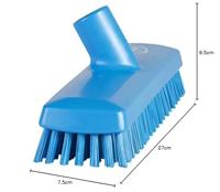 Vikan Vloerschrobber hard met waterdoorlaat 65x270 blauw - thumbnail