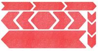 Fiets frame bescherming stickerset neon rood - thumbnail