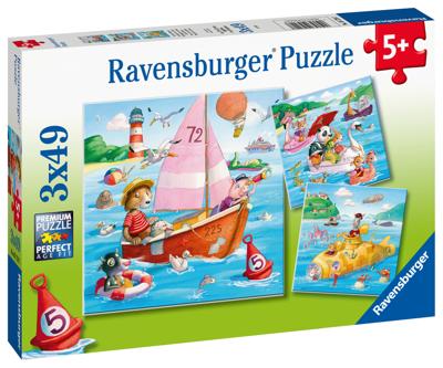 Ravensburger puzzel watervoertuigen - legpuzzel - 3x49 stukjes